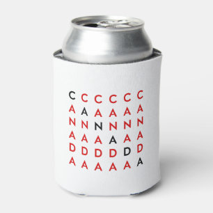 Canada Crossword Puzzle Grid Light-Colour Can Cooler