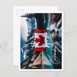 Canada Culture Landscape with flag Postcard