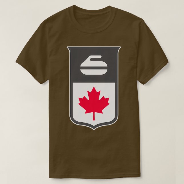 Canada Curling2 Sticker T-Shirt (Design Front)
