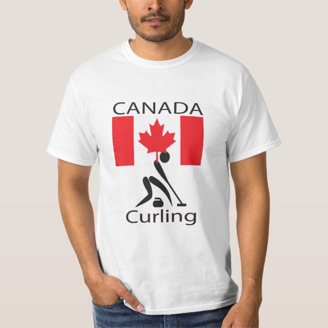Canada Curling - Curling In Canada T-Shirt (Front)
