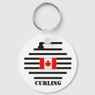 Canada Curling Key Ring