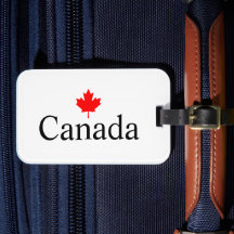 Canada custom text with red maple leaf 