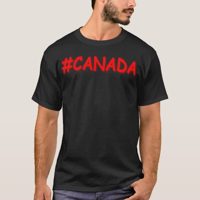  "#CANADA" Cute Expression Design. Buy Now T-Shirt (Front)