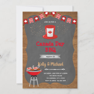 Canada day bbq invtation invitation