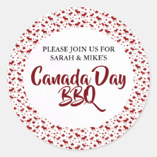 Canada Day BBQ Stickers