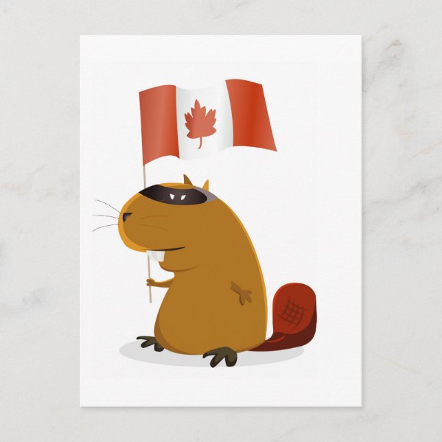 Canada Day Beaver Postcard (Front)