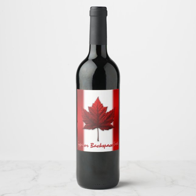 Canada Day Beer Labels Custom Canada Liquor Bottle (Front)