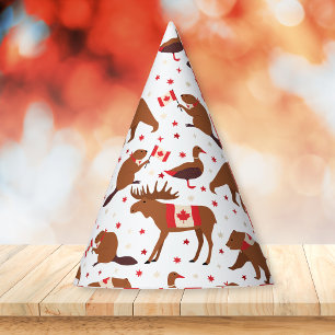 Canada Day Canadian Animals Party Hat