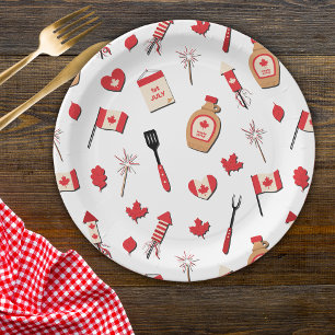 Canada Day Canadian BBQ Paper Plate