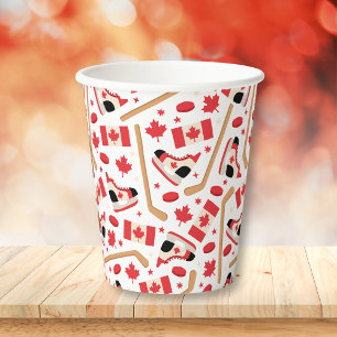 Canada Day Canadian Hockey Paper Cups