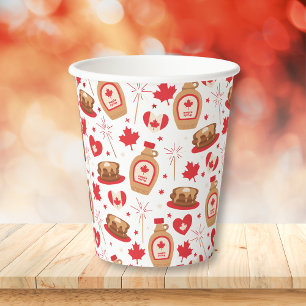 Canada Day Canadian Maple Syrup Paper Cups