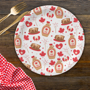 Canada Day Canadian Maple Syrup Paper Plate