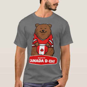 Canada Day Canadian Pride I Love Canada Bear T-Shirt