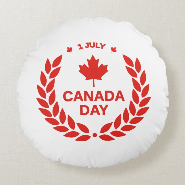 Canada Day Celebration-24658 Round Cushion (Front)