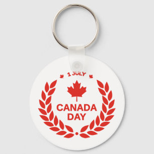 Canada Day Celebration – Canadian July 1st Party Key Ring