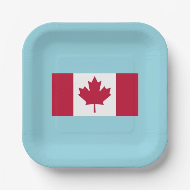 Canada Day Celebration Party Plate (Front)