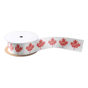 Canada Day Celebration Satin Ribbon