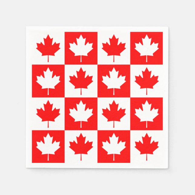 Canada Day Chequerboard Napkin (Front)