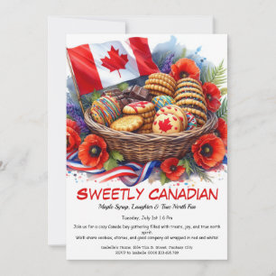 Canada Day Cookies & Coquelicots Sweetly Canadian Invitation