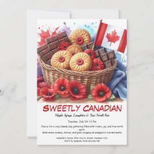 Canada Day Cookies & Coquelicots Sweetly Canadian Invitation