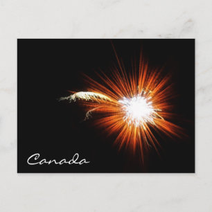 Canada Day Fireworks Postcard