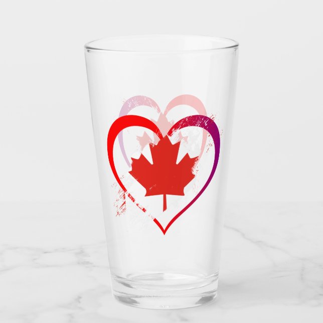 Canada Day Glass Tumbler (Front)