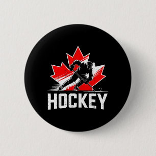 Canada Day Hockey Patriotic Maple Leaf Canadian 6 Cm Round Badge