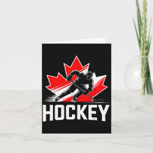 Canada day hockey patriotic maple leaf canadian card