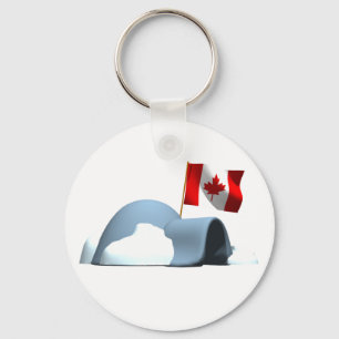 Canada Day Igloo Key Ring