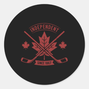 Canada Day - Independent Since 1867 - Clic Canada Classic Round Sticker