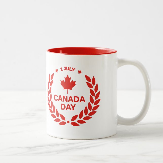 Canada Day /July 1st Two-Tone Coffee Mug (Right)