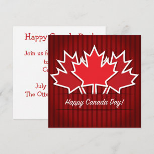 Canada Day Maple Leaf Invitation