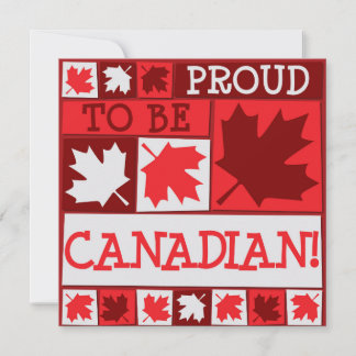 Canada Day Maple Leaf Invitation