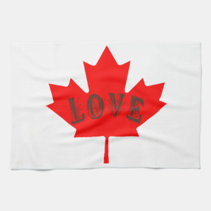 Canada Day maple leaf love custom towel