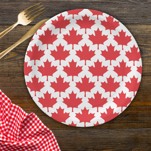 Canada Day Maple Leaf Paper Plate