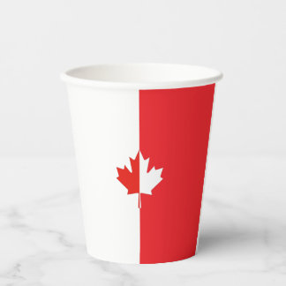 Canada Day Maple Leaf Red & White Paper Cups