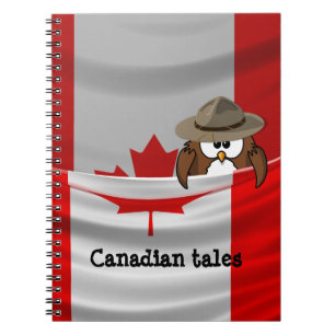 Canada Day owl Spiral Notebook