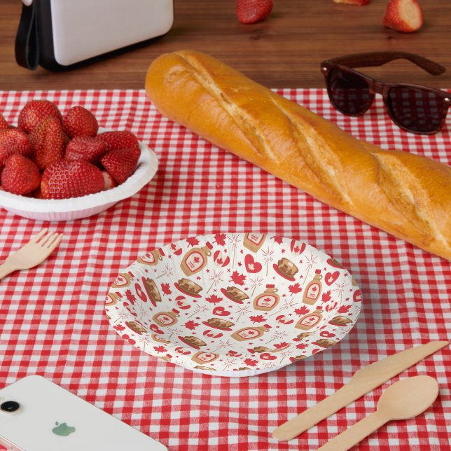 Canada Day Party Paper Bowls Plate (Picnic)