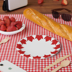 Canada Day Plates Canada Maple Leaf Paper Plates