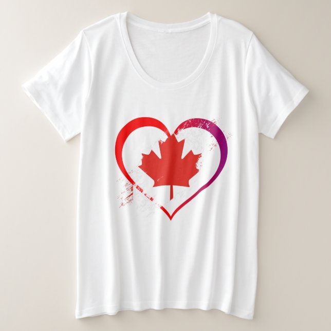 Canada Day Plus-Size Shirt (Design Front)