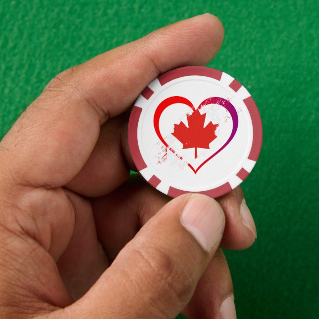 Canada Day Poker Chips (Hand)