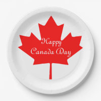 Canada Day Pride set of 8 paper plates