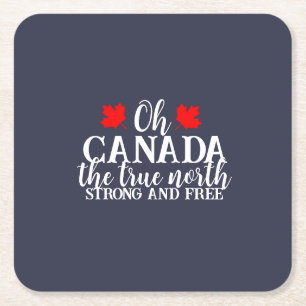 Canada Day  Square Paper Coaster