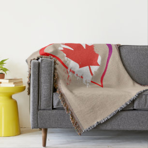 Canada Day Throw Blanket