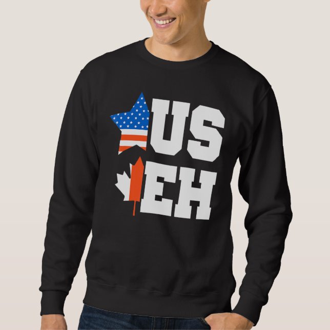 Canada Day Usa Canadian Citizen America Flag Canad Sweatshirt (Front)