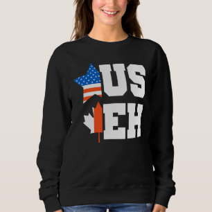 Canada Day Usa Canadian Citizen America Flag Canad Sweatshirt