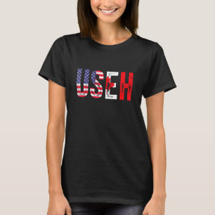Canada Day Useh Canadian Us Canada Flag Maple Leaf T-Shirt
