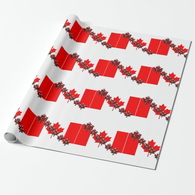 CANADA DAY WRAPPING PAPER (Unrolled)