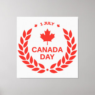 Canada Day Wreath Canvas Print