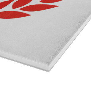 Canada Day Wreath Glass Cutting Board